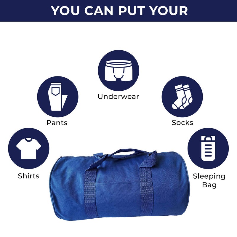 ImpecGear Round Duffel Sports Bags, Travel Gym Fitness Bag. (Royal) small-medium - Image 2